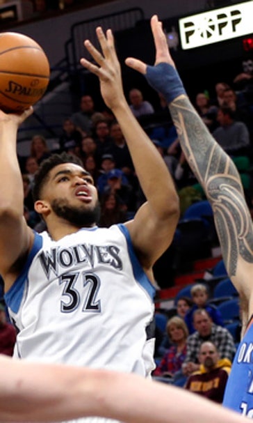 Towns, Rubio lead Wolves to 3rd straight win, 96-86 over OKC (Jan 13, 2017)